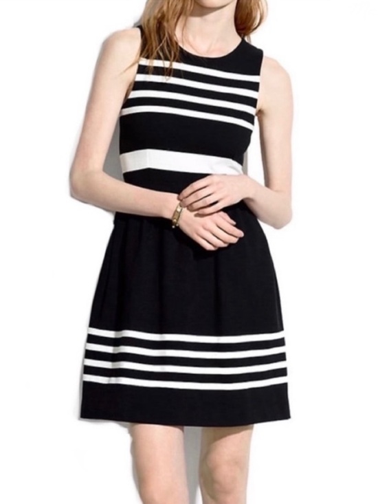 Madewell Dresses & Skirts - MADEWELL BLACK STRIPED MINI DRESS